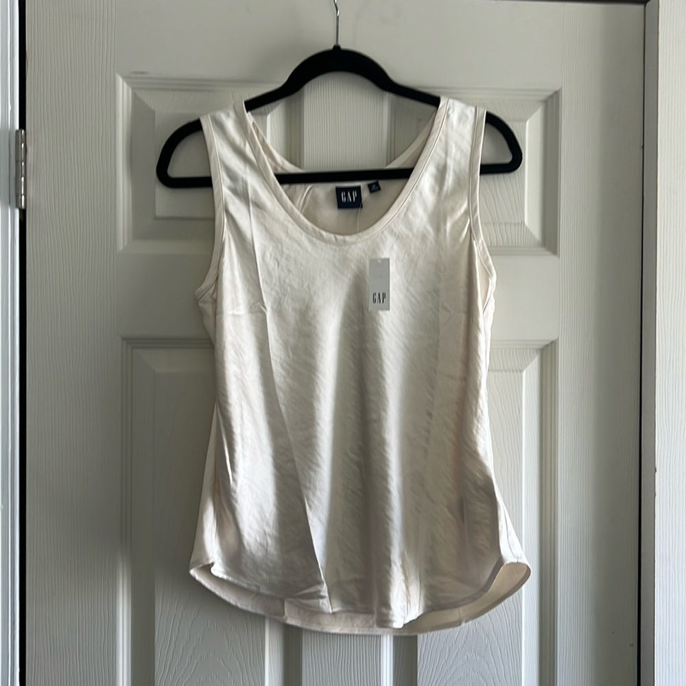 Off White Satin Gap Tank
